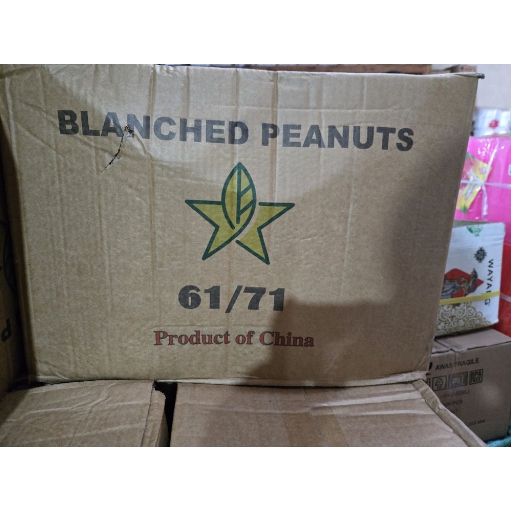 kacang tanah kupas 61/71 kecil dus an isi 25kg