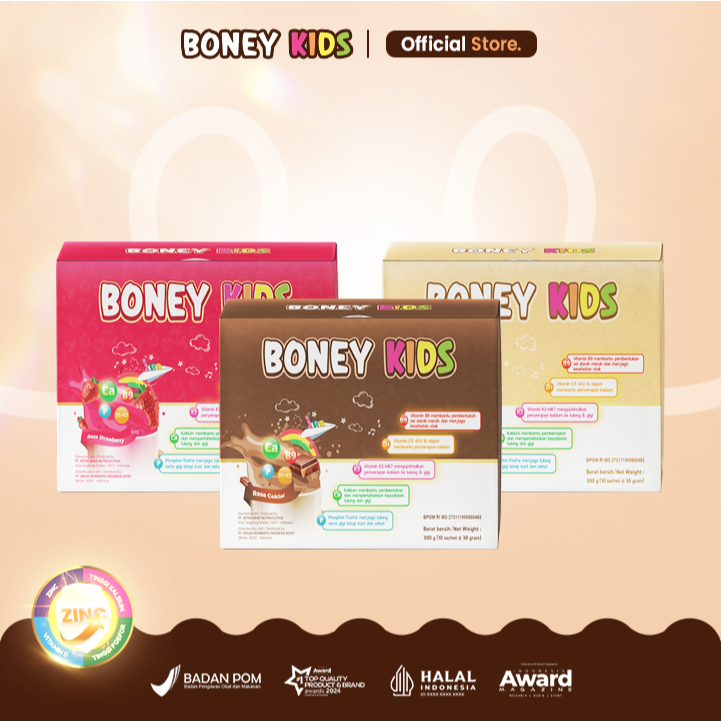 NEW LAUNCH Susu Boney Kids Brand dr.O - Suplemen Kesehatan Tulang untuk Anak Paket Termurah BPOM App