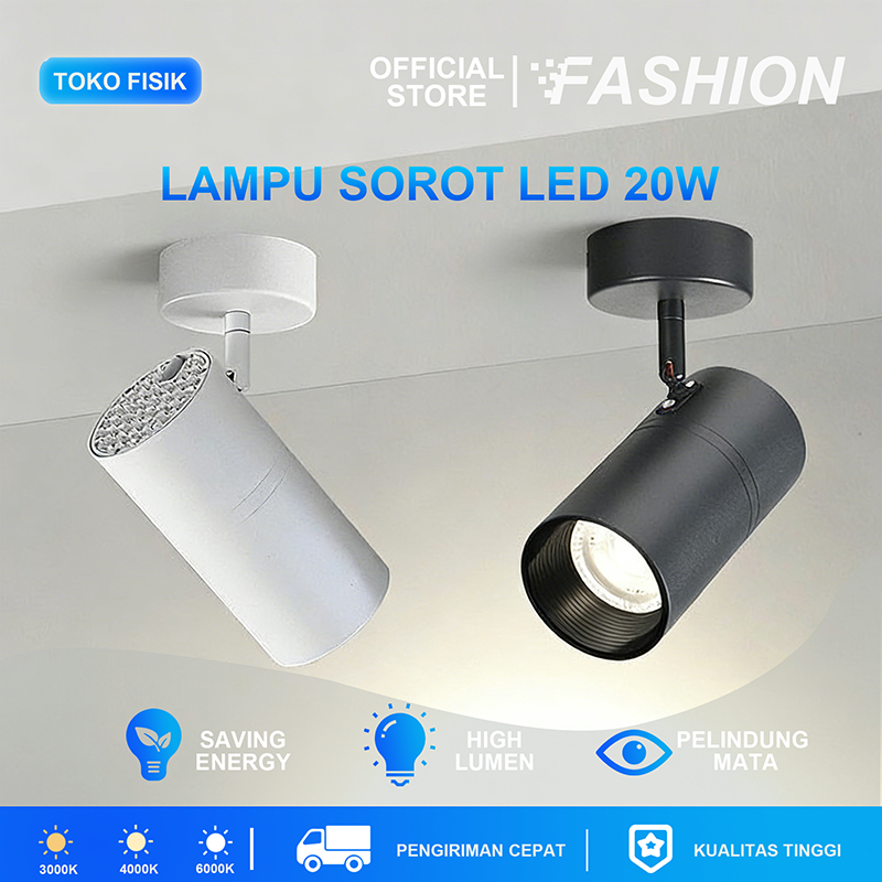 Lampu Sorot Led Lipat Super Terang 20W Lampu Sorot Led COB Aluminium Lampu Sorot Modern untuk Dapur 