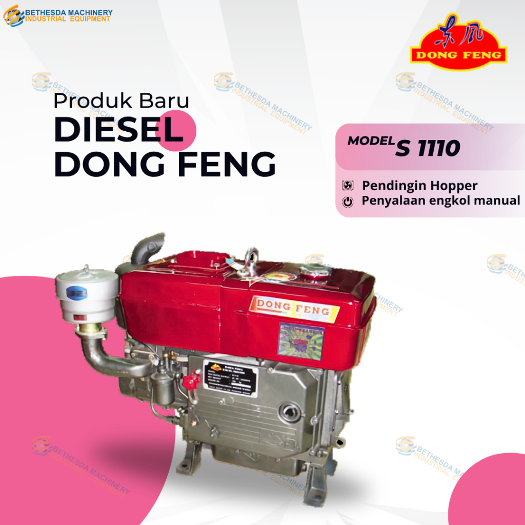 Dong Feng Diesel 22 HP / 22 PK Mesin Penggerak Dongfeng S 1110 S1110