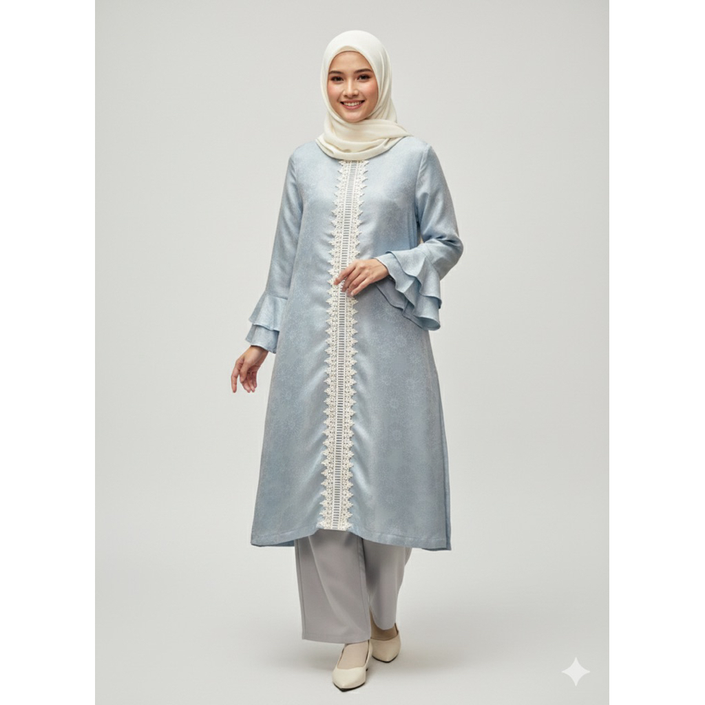 NaMode Eprise Sky Blue Textured Tunik