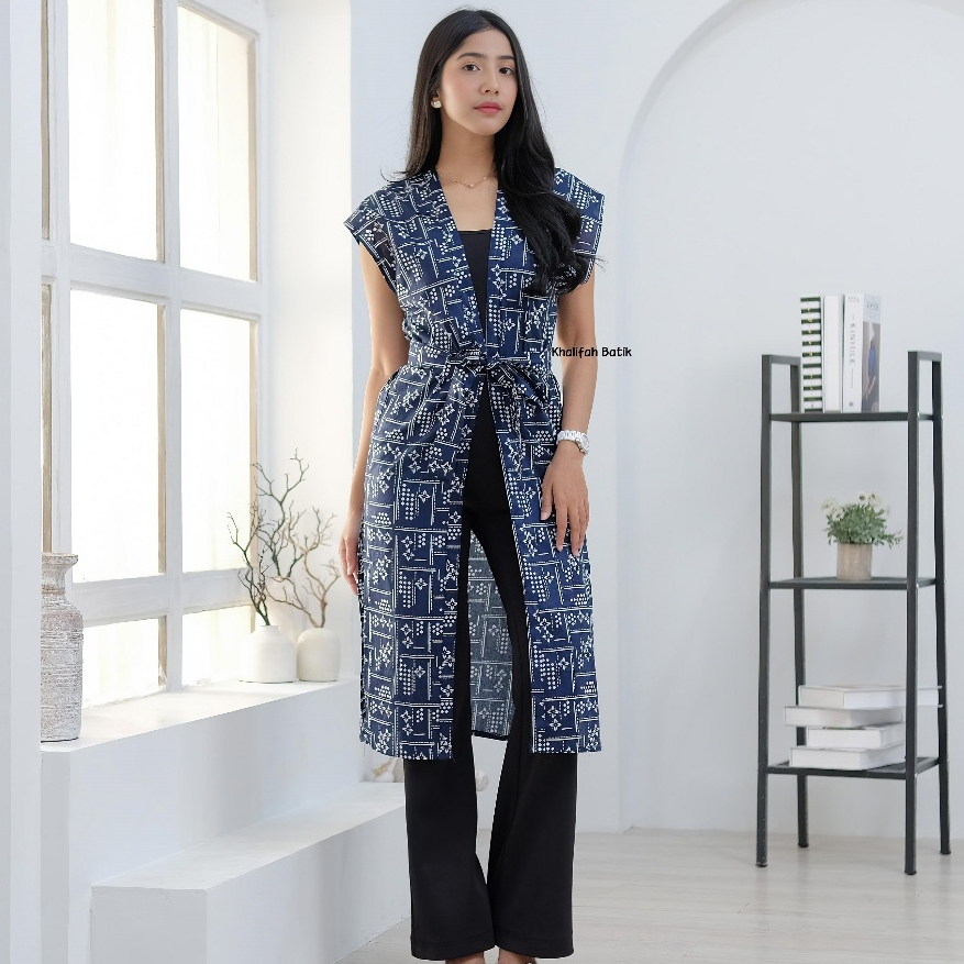 Long Outer Batik Wanita Modern