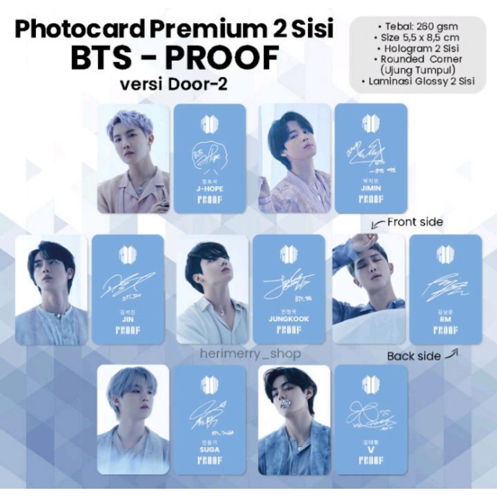photocard BTS Proof Rere
