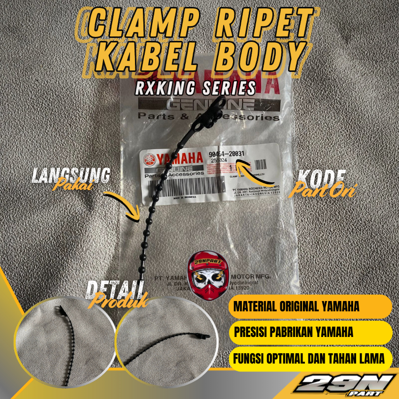 KLEM RIPET KABEL BODY RX KING RXS RXZ L2S TZM RXK ORIGINAL 90464-20031