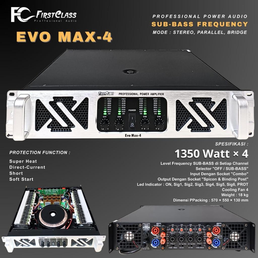 power firstclass evo max4 original 4 channel FIRSTCLASS EVO MAX 4