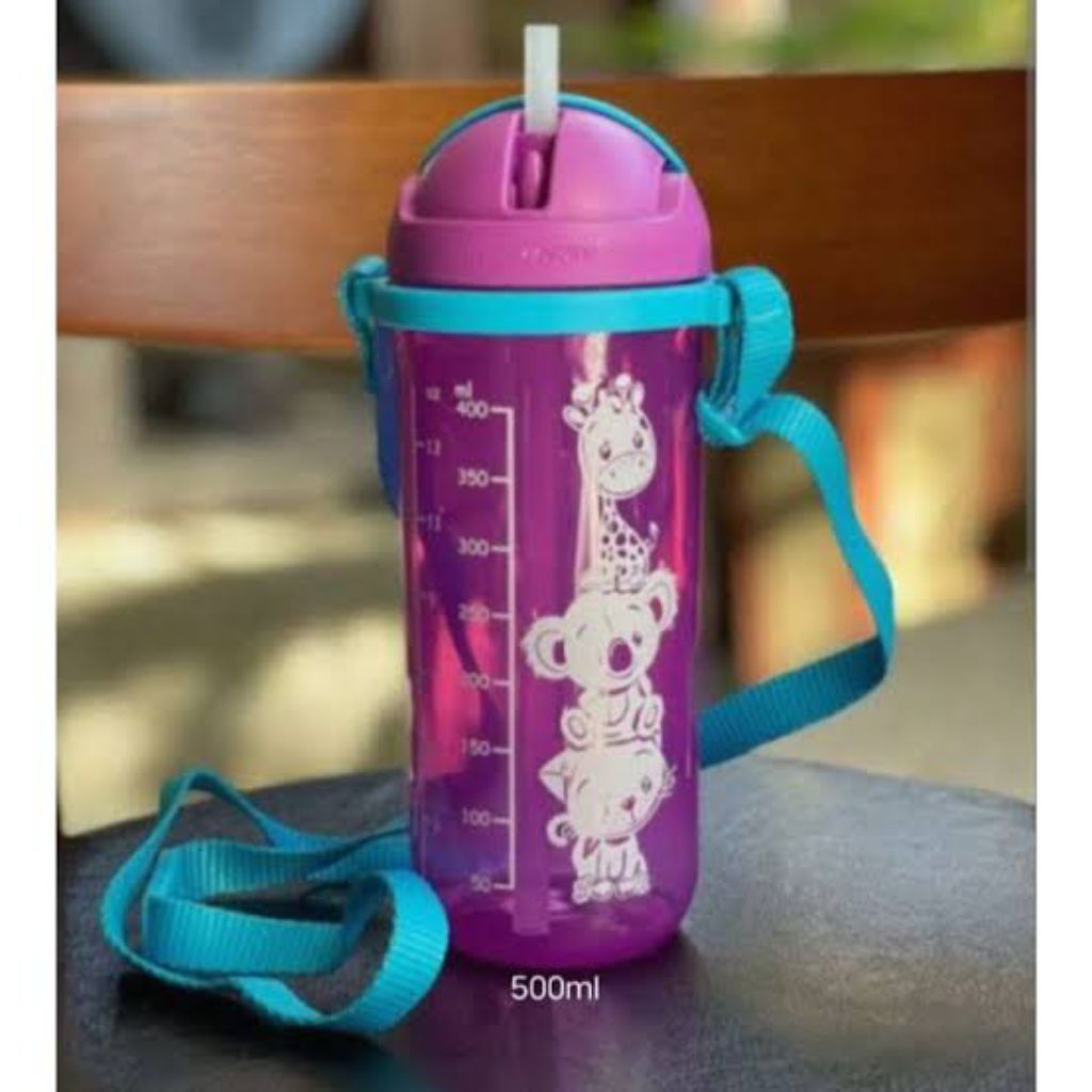 kiddos tumbler 500ml ungu/ botol minum sedotan