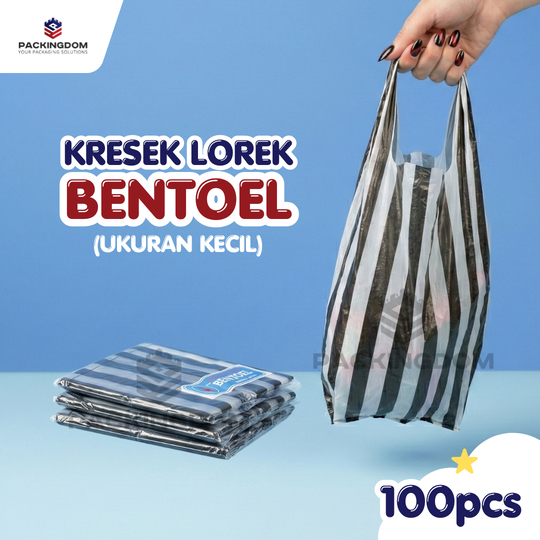 Kresek Lorek Hitam Ukuran Kecil - Tas HDPE Lorek Hitam Kecil - Kresek Ekonomis Lorek Hitam