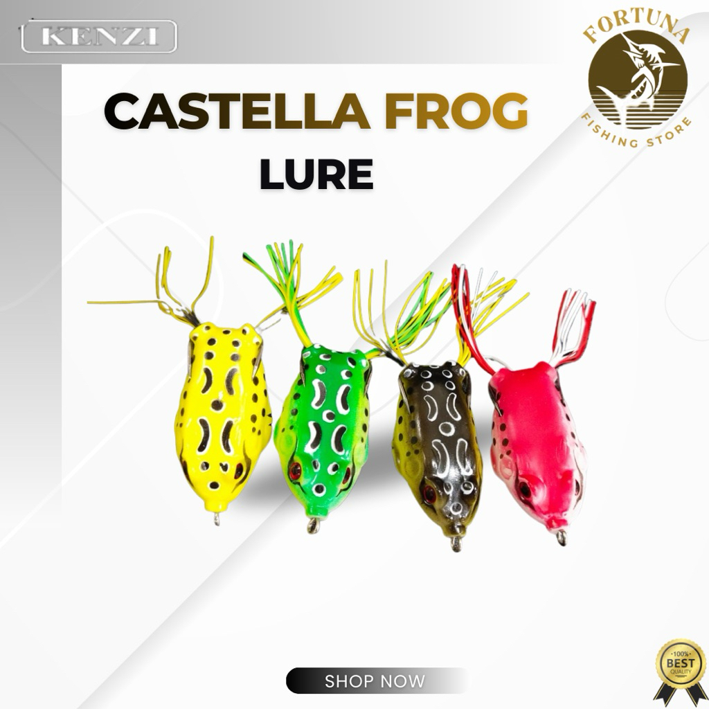 CASTELLA FROG LURE KENZI ( umpan pancing tiruan ikan mainan air tawar & laut)