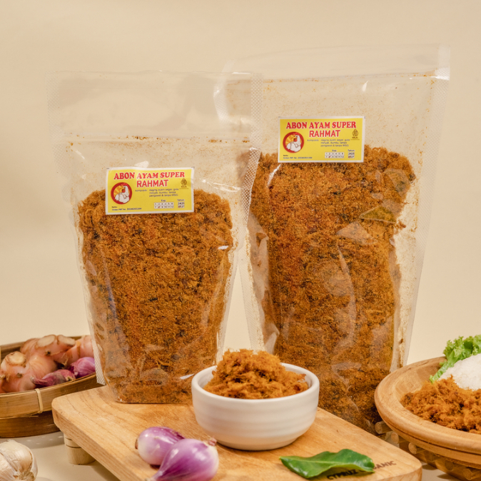 Abon Ayam Super Rahmat Original 250g  – Abon Ayam Asli Tanpa MSG | Abon Gurih Sehat Rumahan  | Abon 