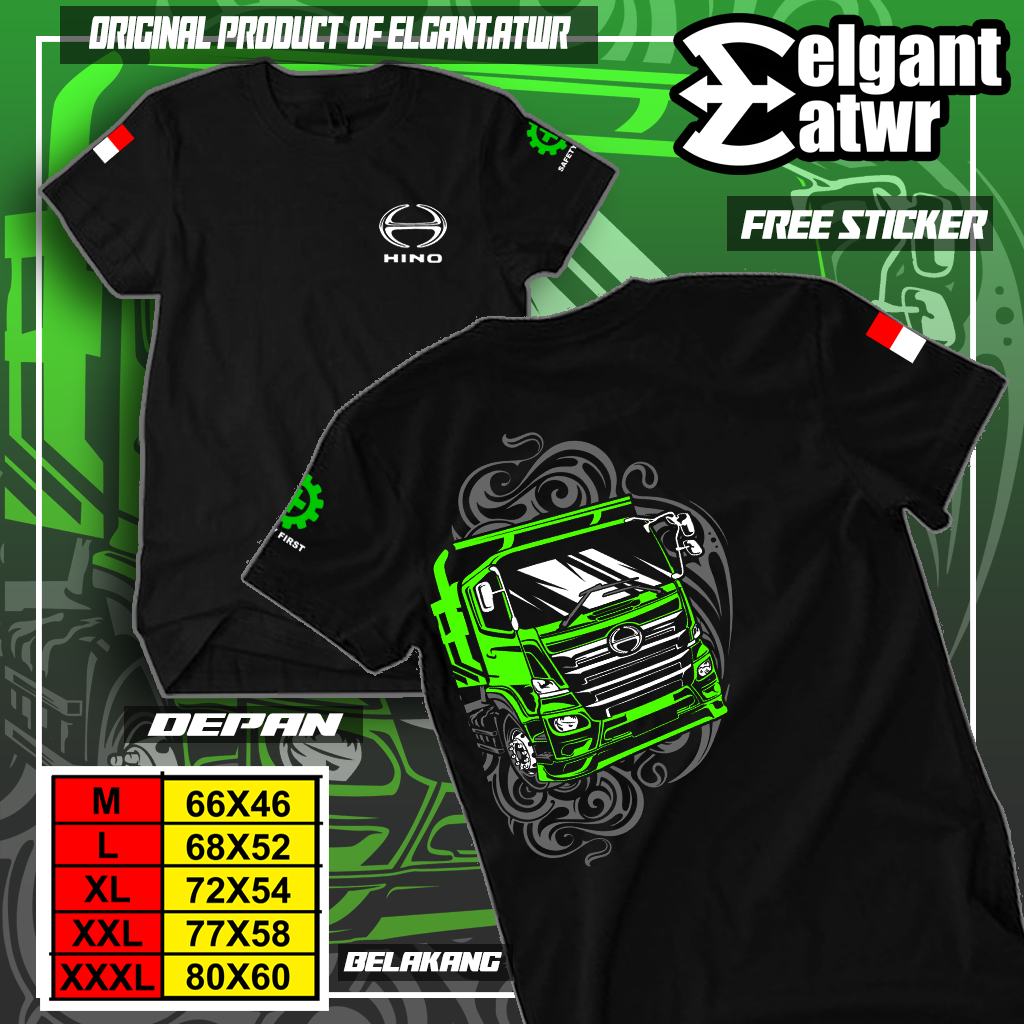 Kaos Hino 500 semi fullprint kaos truk kaos truck baju hino baju truk