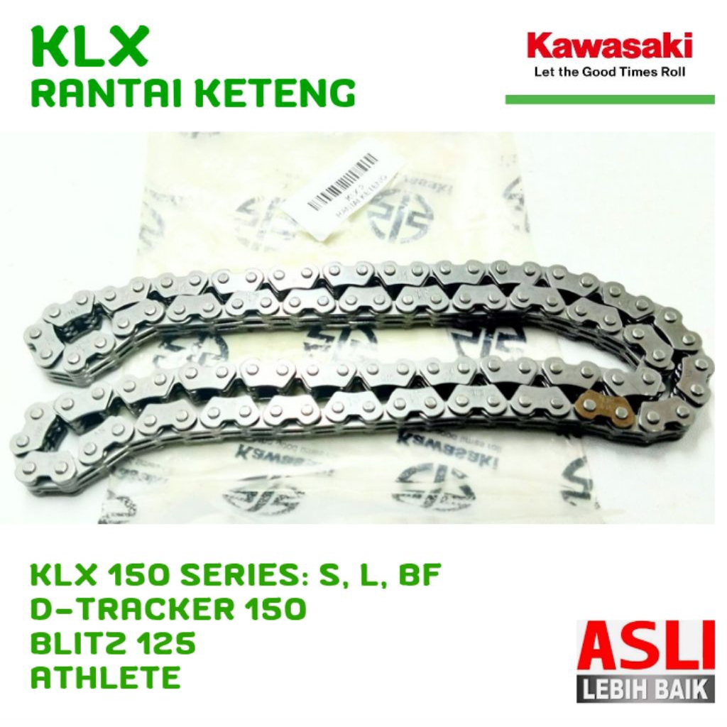 KLX ORIGINAL RANTAI KETENG KAWASAKI KLX 150 ALL SERIES, RANTAI KETENG KAWASAKI BLITZ R, RANTAI KETEN