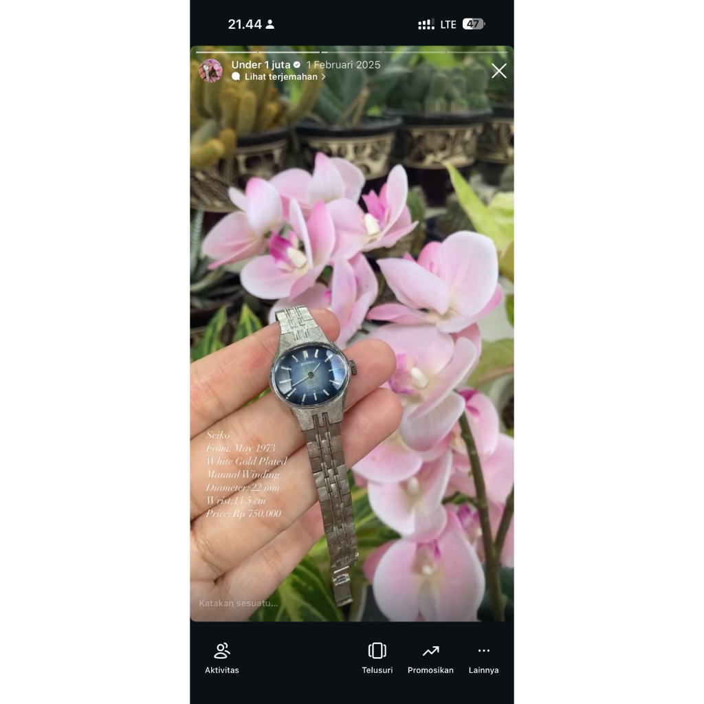 seiko vintage dial deep Blue