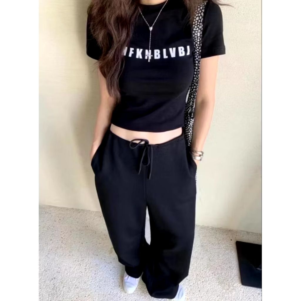 Premium alfa top / atasan kaos wanita / crop tshirt / cropped top