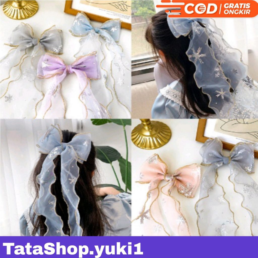 Jepit Rambut Korea Pita Untuk Wanita / Ikat Rambut Pita Panjang ala Korea / Aksesoris Rambut Anak Je