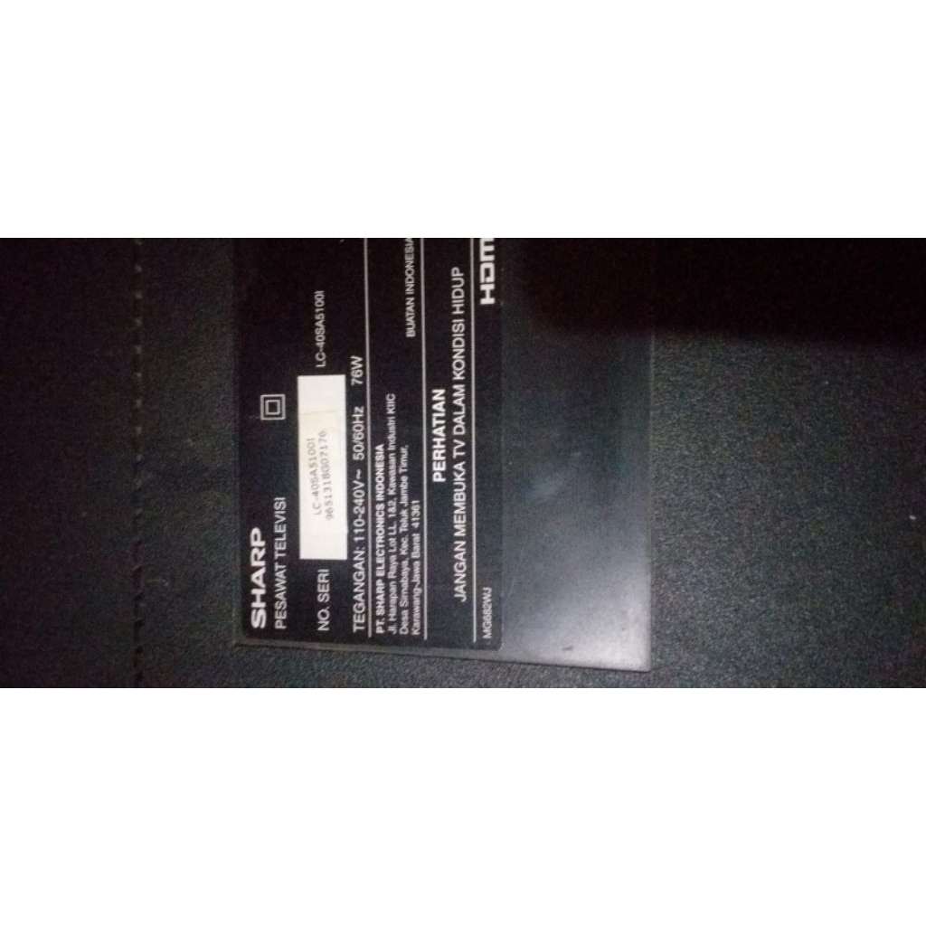 MB SHARP LC 40SA51001