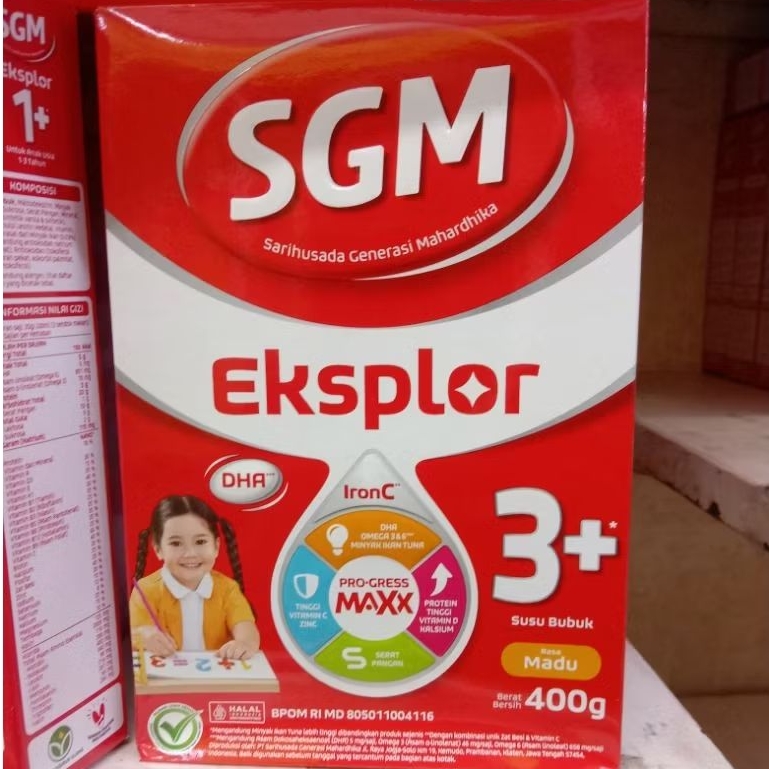 sgm eksplor 3+ coklat vanila madu 400gr susu pertumbuhan anak 3 tahun keatas