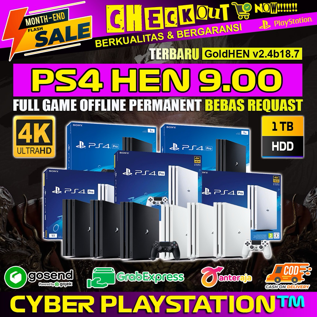 PS4 PRO HEN 9.00 FULL GAME | AKTIVASI TANPA FLASHDISK | GARANSI