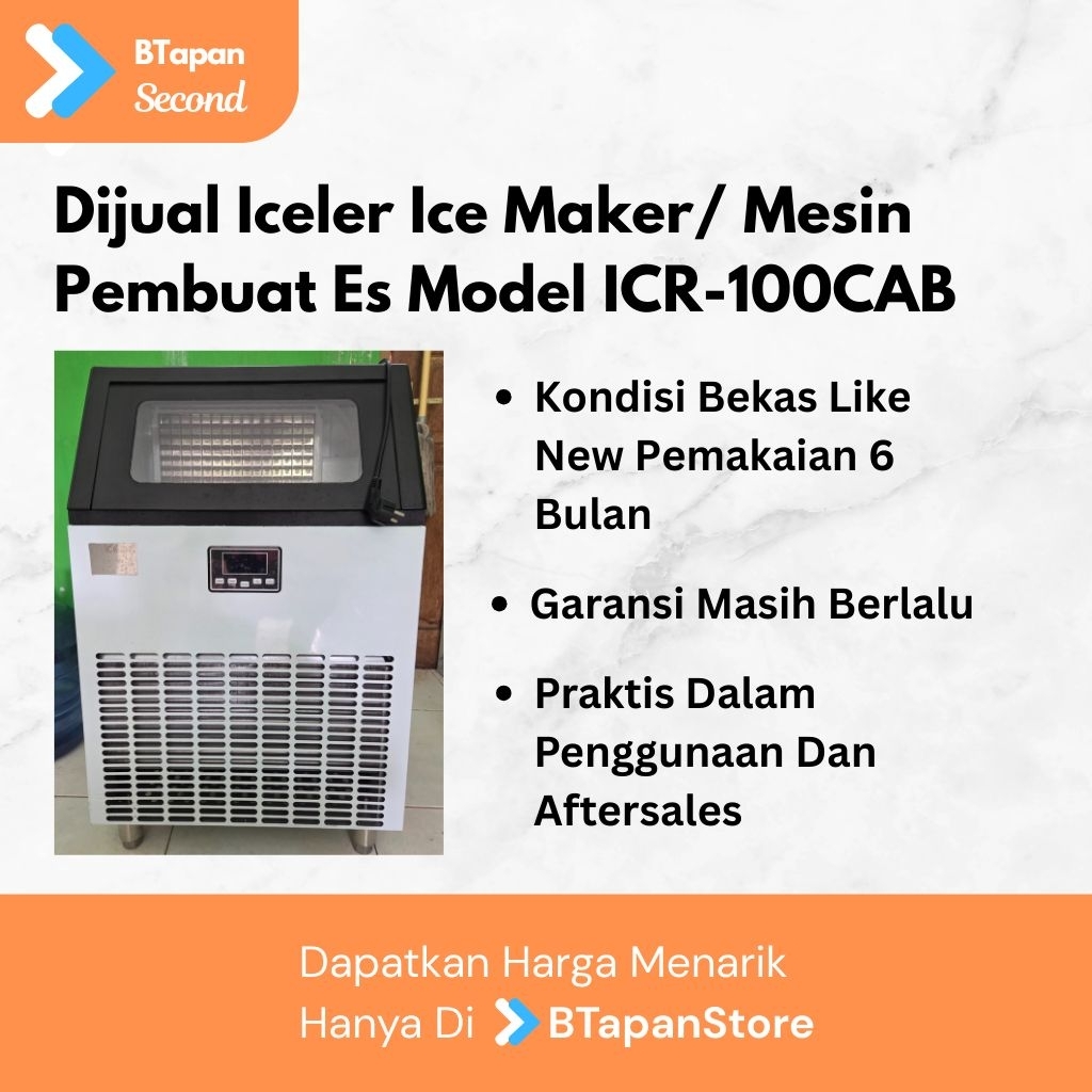 Dijual Iceler Ice Maker / Mesin Pembuat Es Model ICR-100CAB