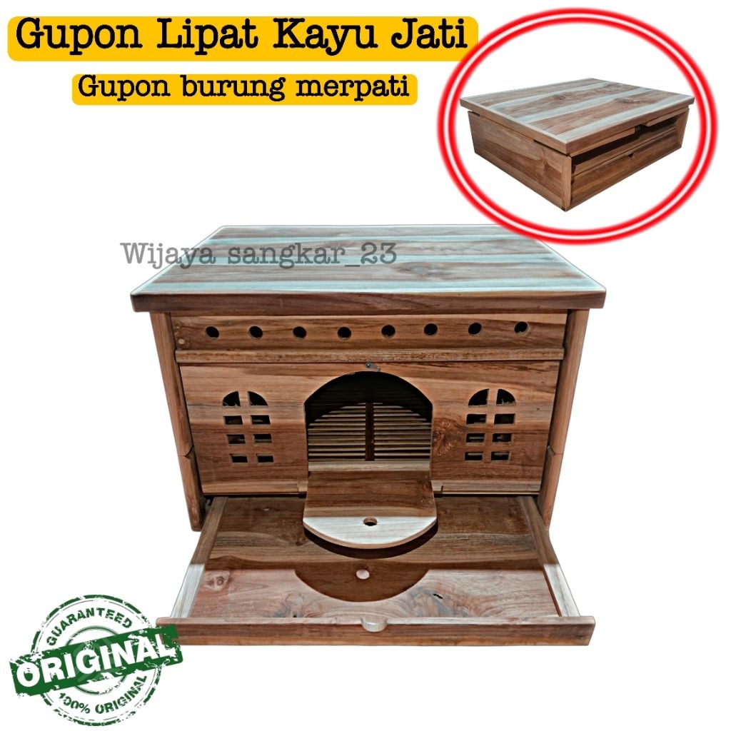 GUPON MERPATI GUPON RUMAH BURUNG MERPATI GUPON LIPAT KAYU JATI HALUS