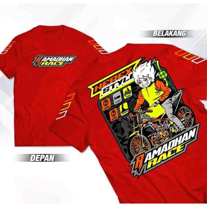 KAOS RAMADHAN RACE HEREX STYLE KUNING ORANGE FB BAJU RAMADHAN RACING DISTRO PRIA WANITA UNISEX
