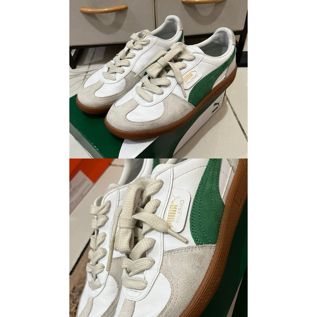 PRELOVED puma palermo green off white