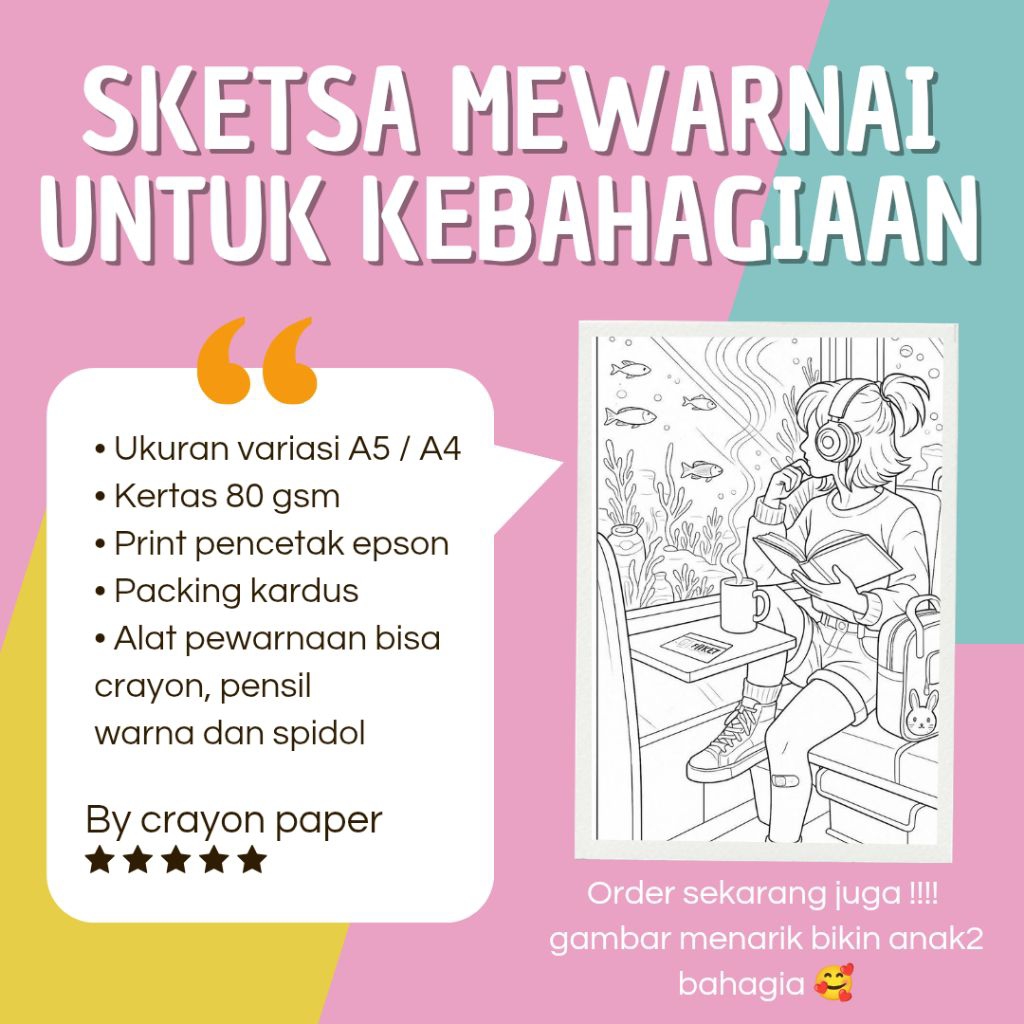 Gambar Mewarnai Kebahagiaan Diri - Gambar mewarnai Orang Dewasa - Gambar Mewarnai Anak-Anak - Crayon