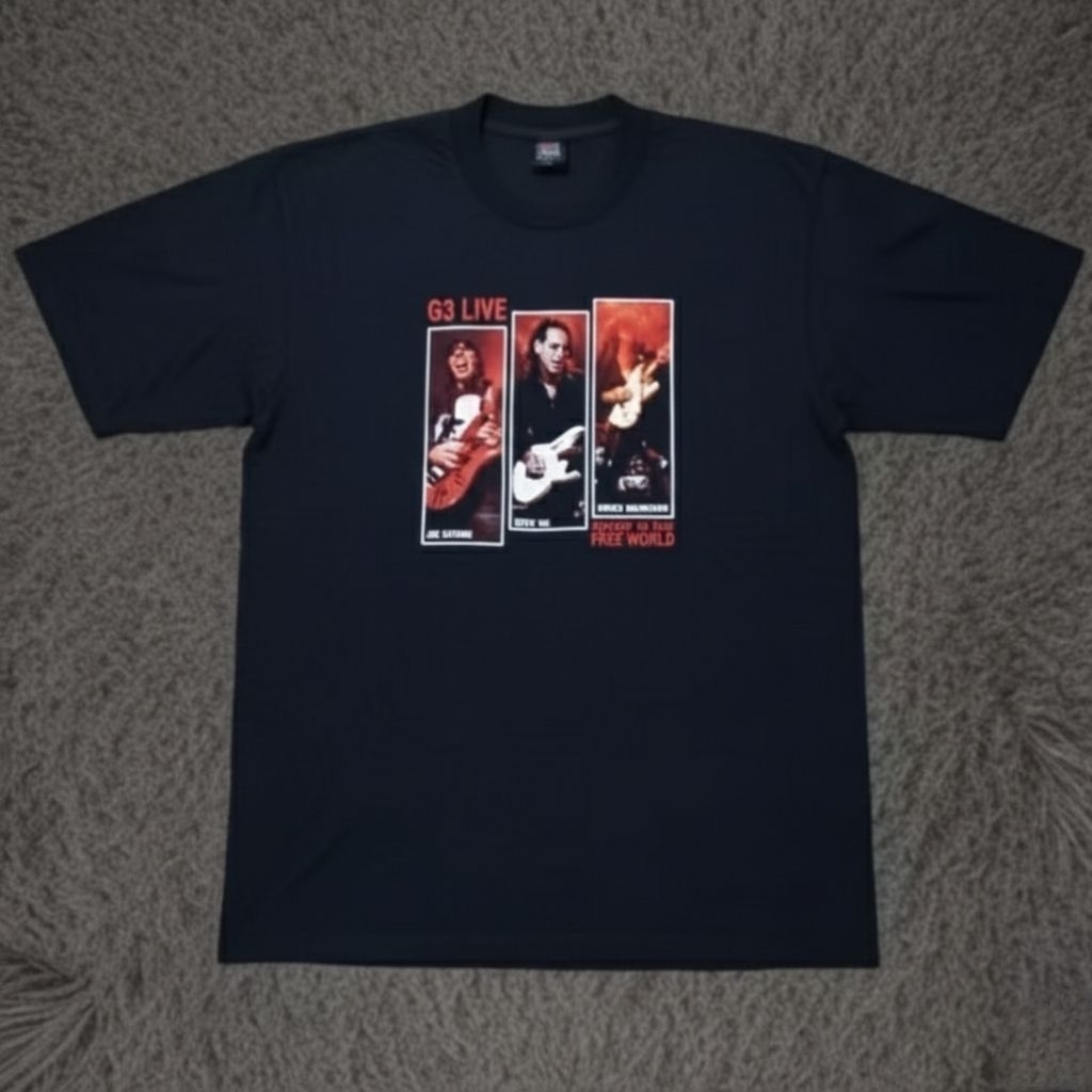 VTG Kaos G3 Live - Satriani Vai Malmsteen | Sasco Pard Tag | Rock Concert Tee