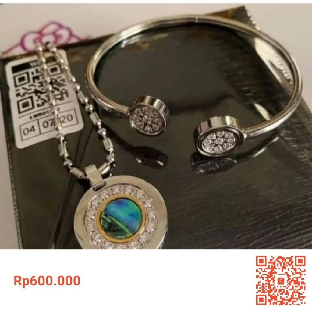 Paket Komplit Lengkap Kalung dan Gelang Pendant MCI Asli Kalung Kesehatan
