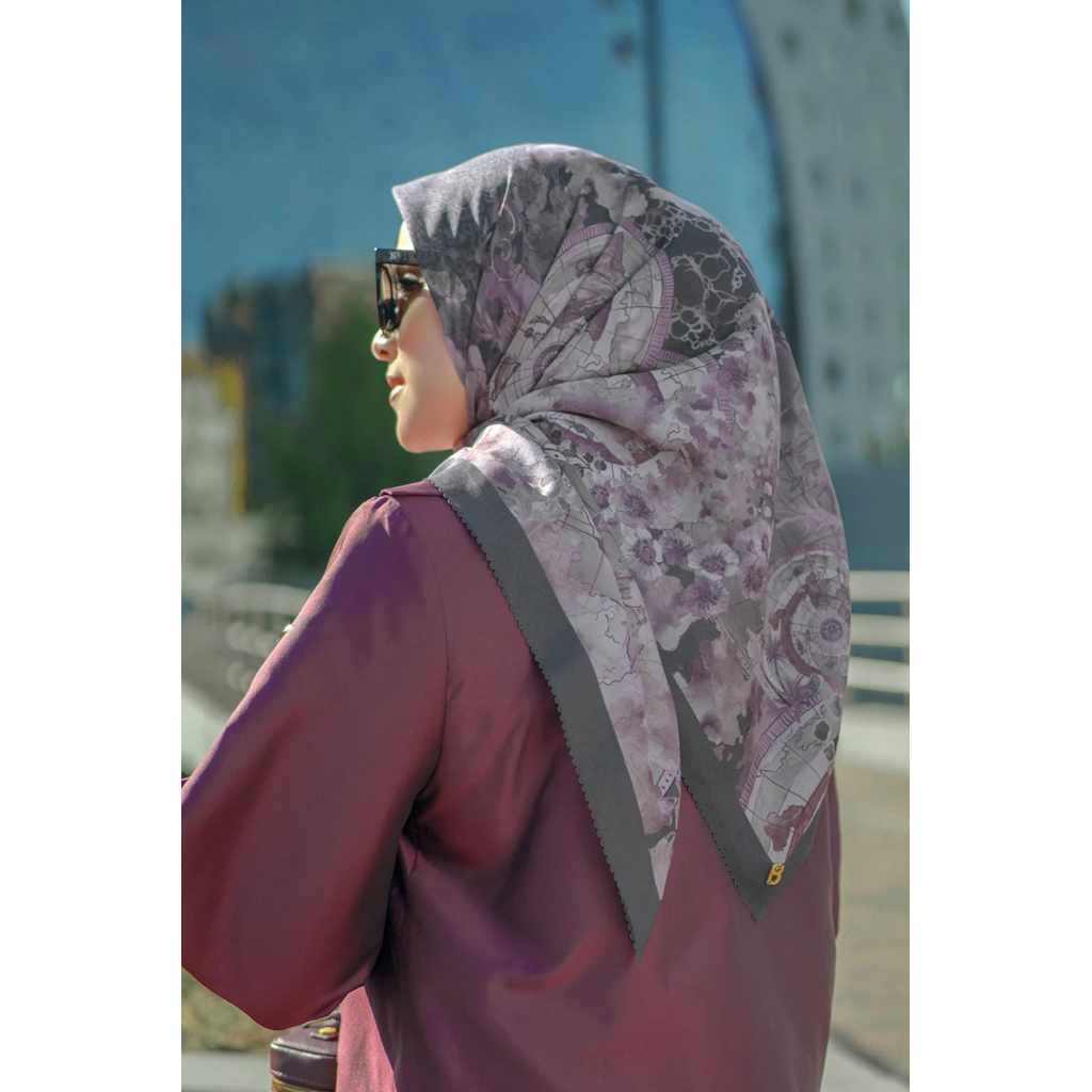 PRELOVED THE GRAND PRIX, KIMMONIA, MISOOL, JOURNEY, WAVE SERIES SCARF BUTTONSCARVES