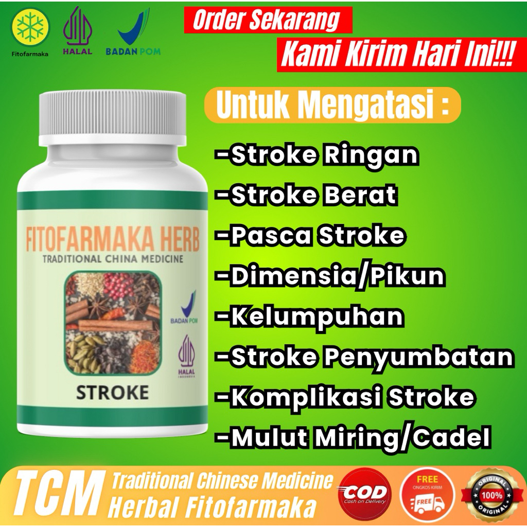 TCM FITOFARMAKA Stroke Atasi Stroke Berat dan Ringan Kelumpuhan Cadel Meringankan Gejala Stroke Pasc