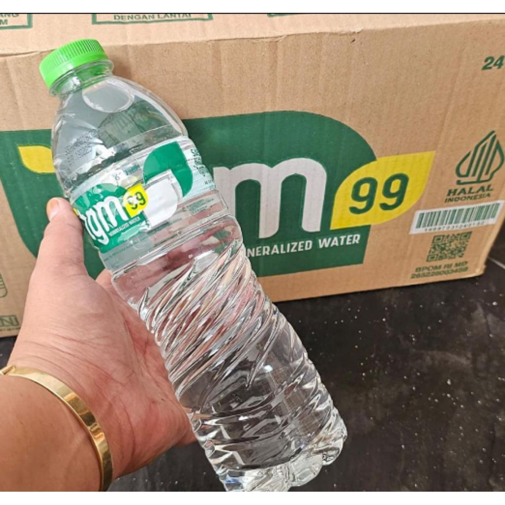 (hanya bisa kirim instant) air mineral botol 600 ml TGM 1 dus isi 24 pcs  grosir sembako bandung mur