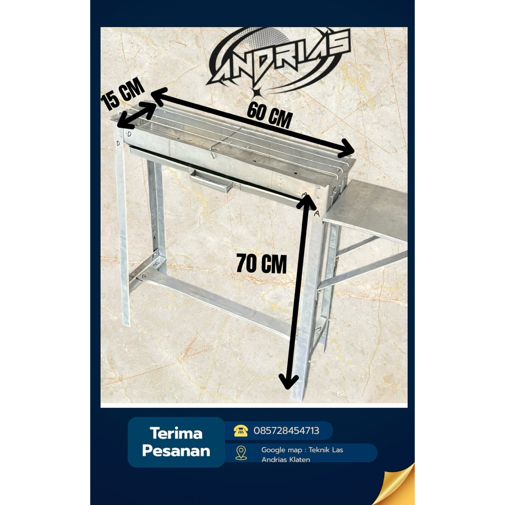 Andrias Bakaran sate Kecil /Ikan/Ayam/Bakso/Alat Panggang BBQ/Bakaran Sate baut