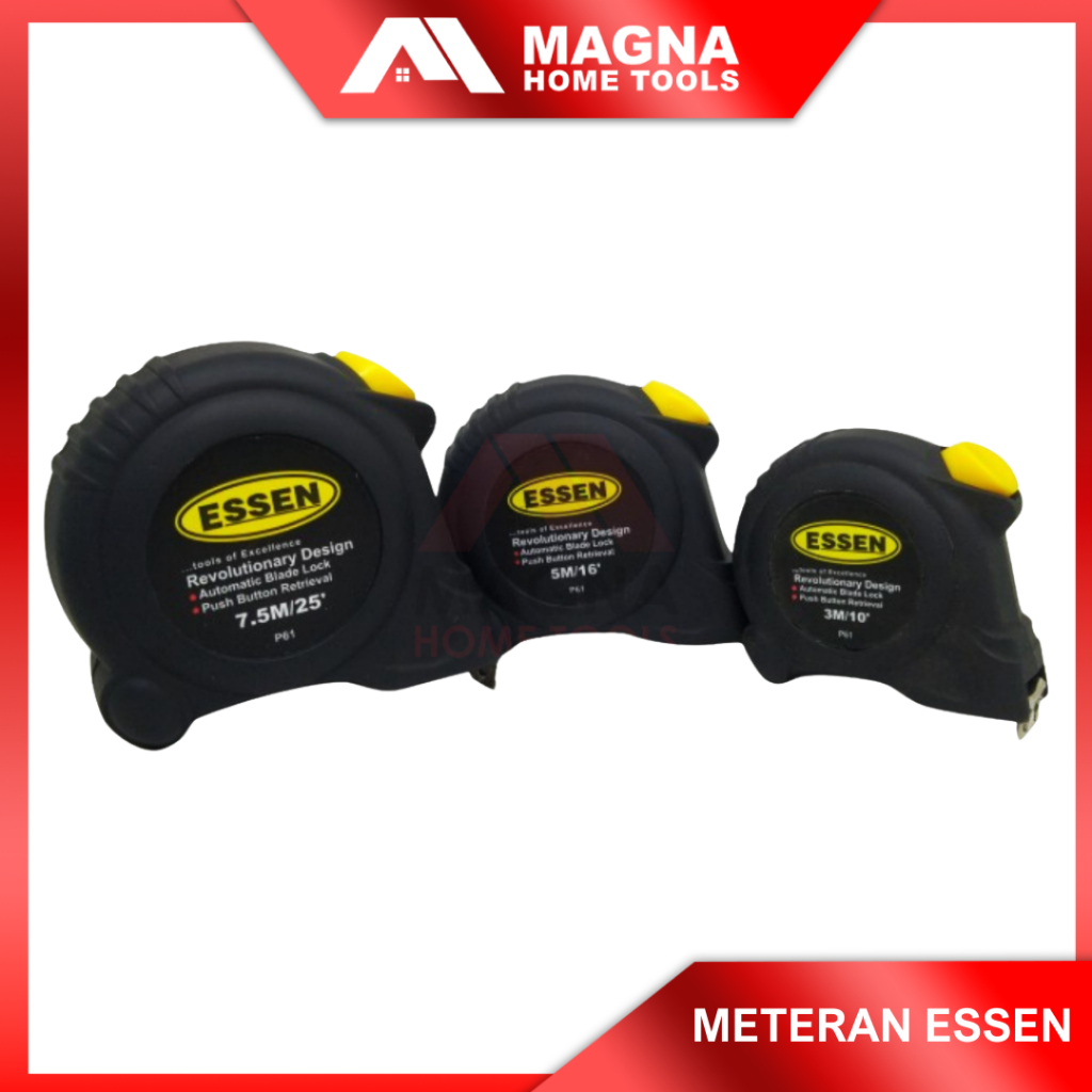 METERAN TUKANG PALING BAGUS ESSEN 3 METER TEBAL AWET [ORIGINAL]