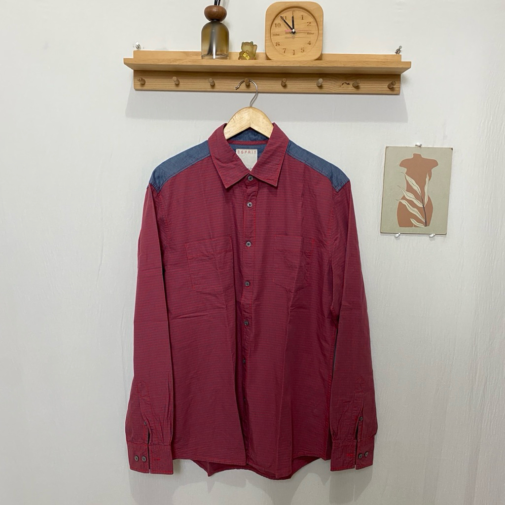 kemeja panjang pria ESPRIT original size XL kondisi bagus