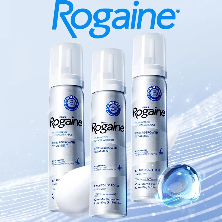 Men's Rogaine 5% Minoxidil Foam/Men's Rogaine 5% Minoxidil Topical Solution Hair Regrowth Treatment