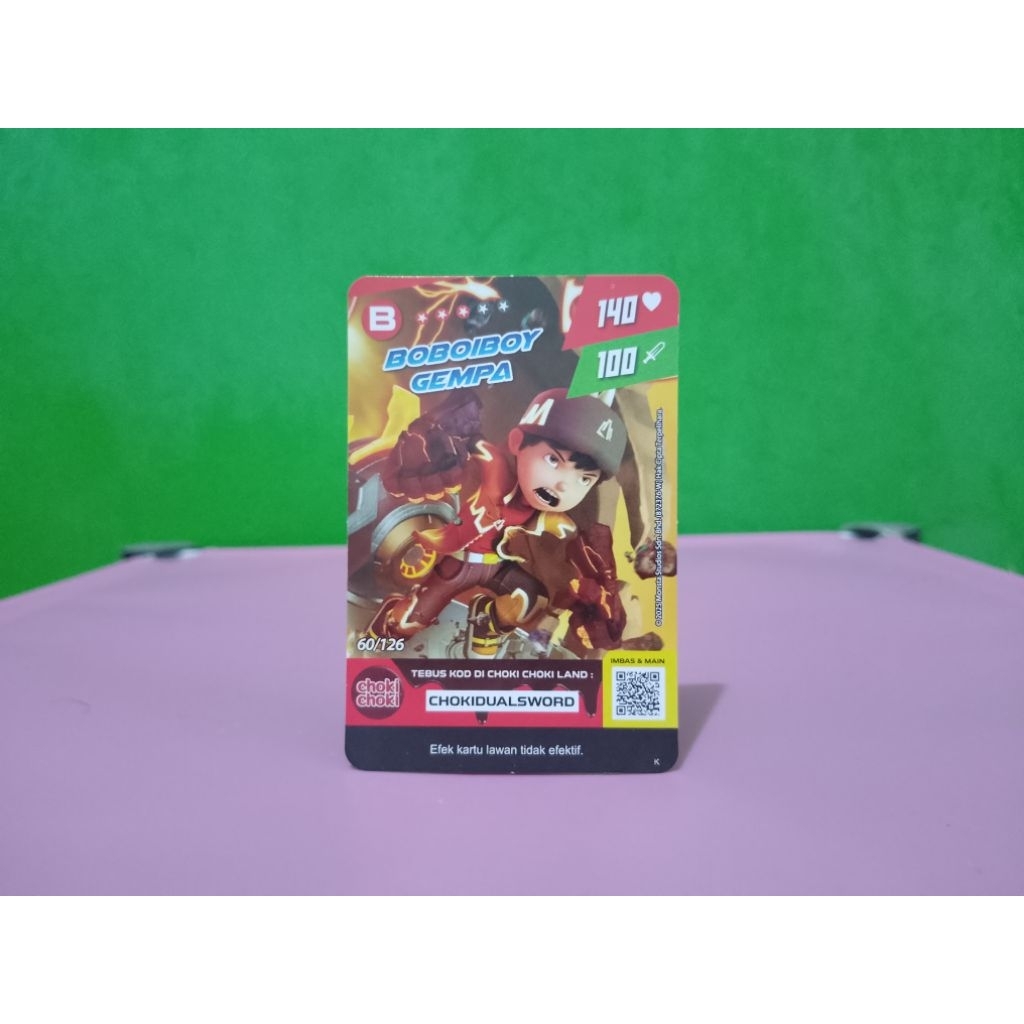 Kartu Monsta Galaxy Card CHOKI-CHOKI x BOBOIBOY - BOBOIBOY GEMPA - B Murah Retro Vintage Rare Koleks