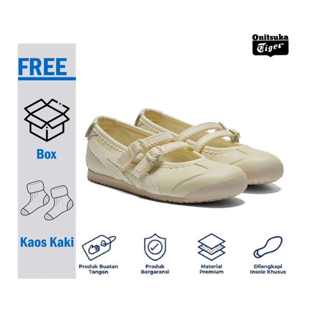 Sepatu Seneakers Onit Tiger TGRS Cream Sepatu Cewe Original