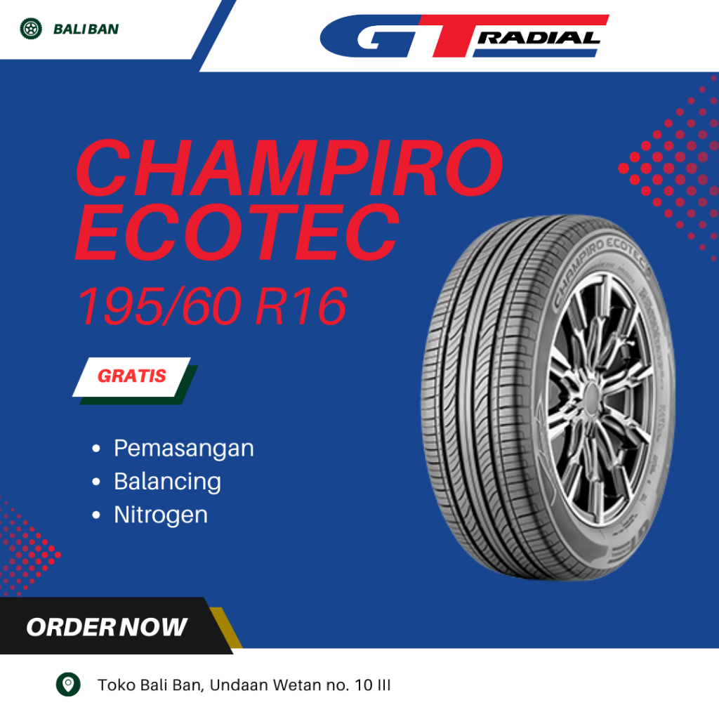 Ban GT Radial Champiro Ecotec 195/60 R16