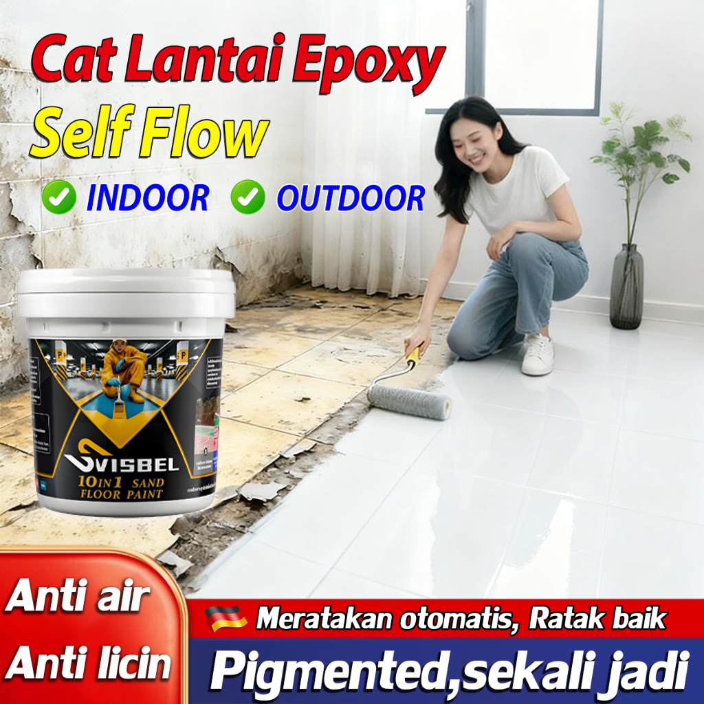 Tekstur yang sangat bagus Cat Lantai Epoxy Cat Lantai Epoxy Bertekstur Pasir Lantai Semen Cat Lantai
