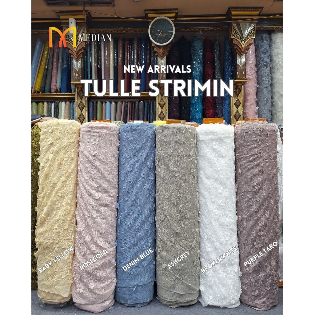 TULLE STRIMIN 3D #D2 | Tulle Flower 3D | Tulle bunga timbul  - MED EXC