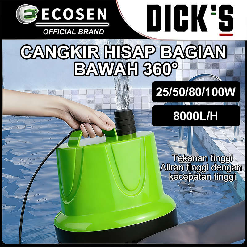DICKS 8000L/H Pompa Air  buruk Pompa Air Celup Aquarium 25w 50w 80w 100w  pompa akuarium pompa air a