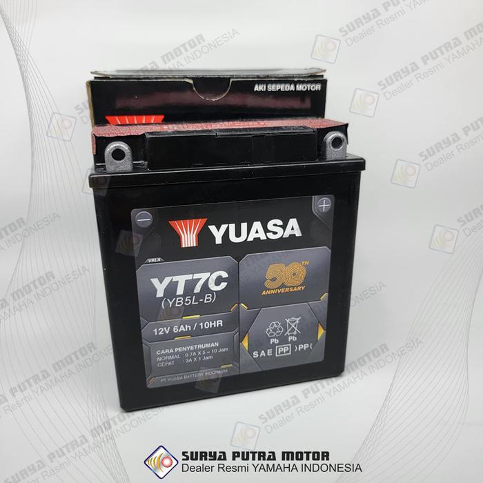 Aki Yuasa YT7C untuk Motor Jupiter, Jupiter Z, Mio, Vega R, Vega ZR Original