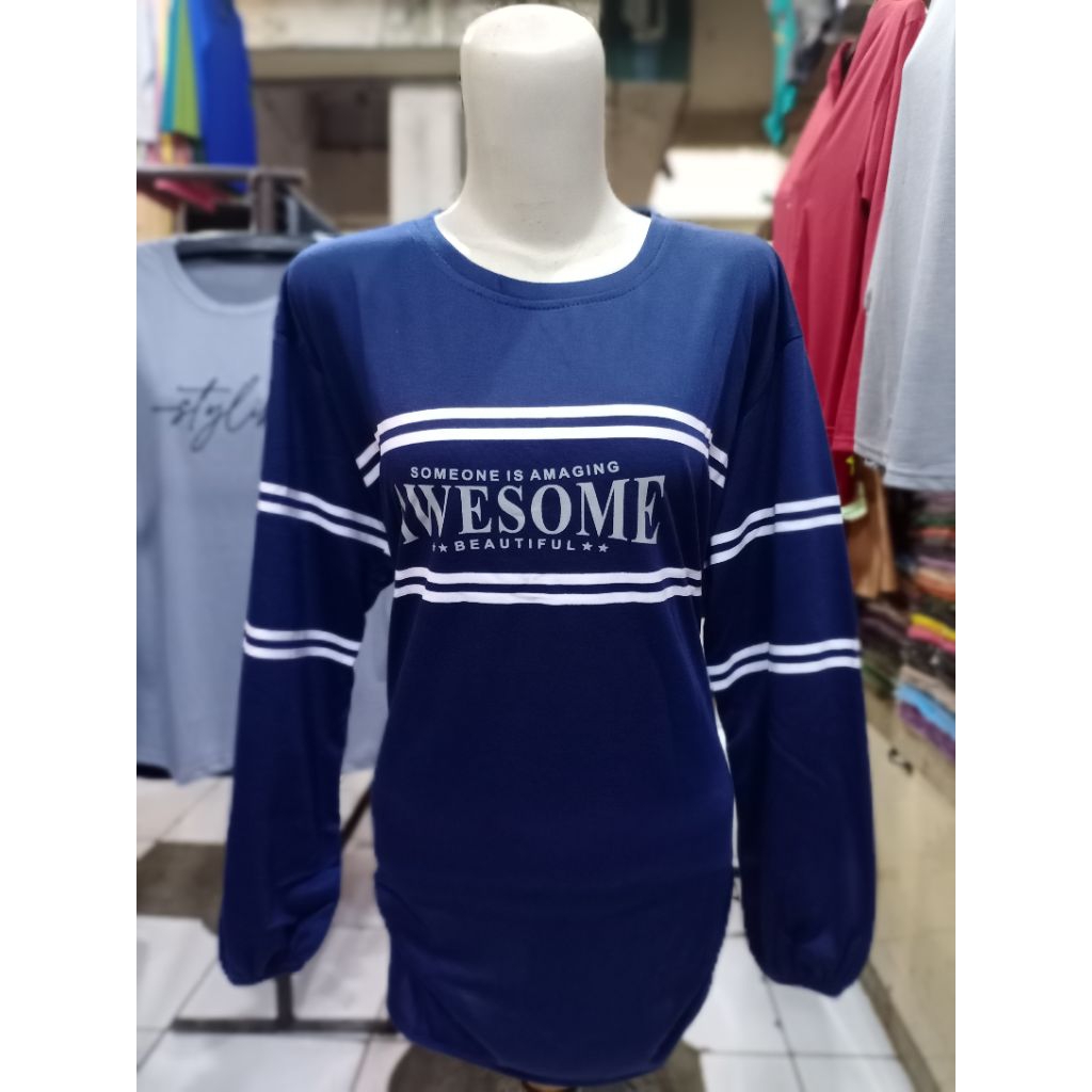 tunik lengan panjang bebyterry lengan karet