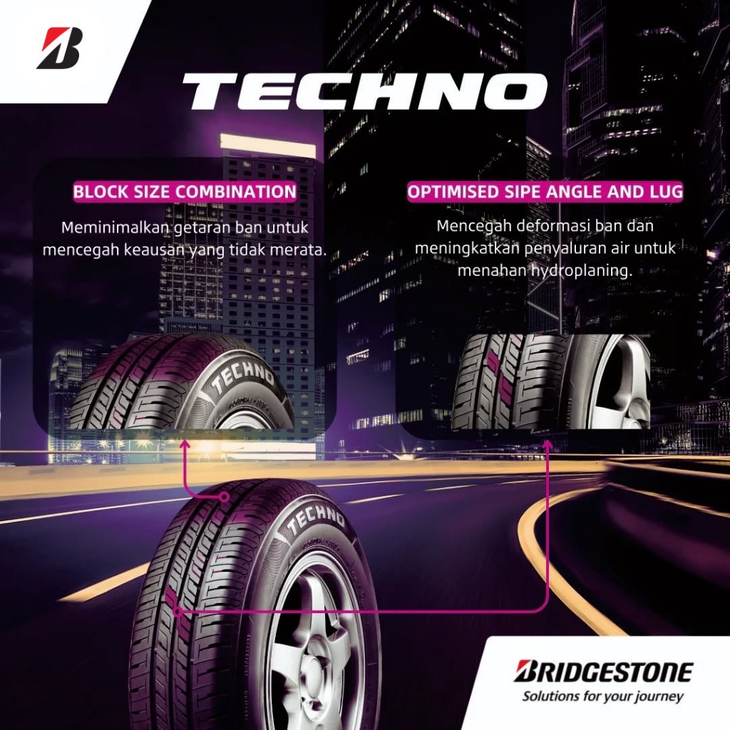 Bridgestone Techno 185/70 R14 Ban Avanza Xenia Kijang Sigra Calya