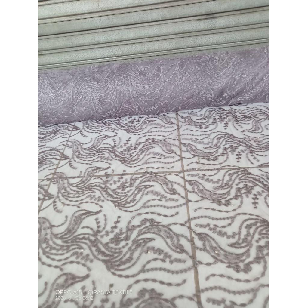 bahan brukat tile motif bunga bahan brukat tile premium meteran bahan brukat tile bordir bahan bruka