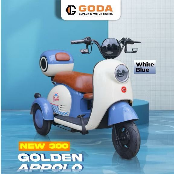 TERBARU SEPEDA LISTRIK RODA 3 GODA 300 APOLLO GARANSI RESMI