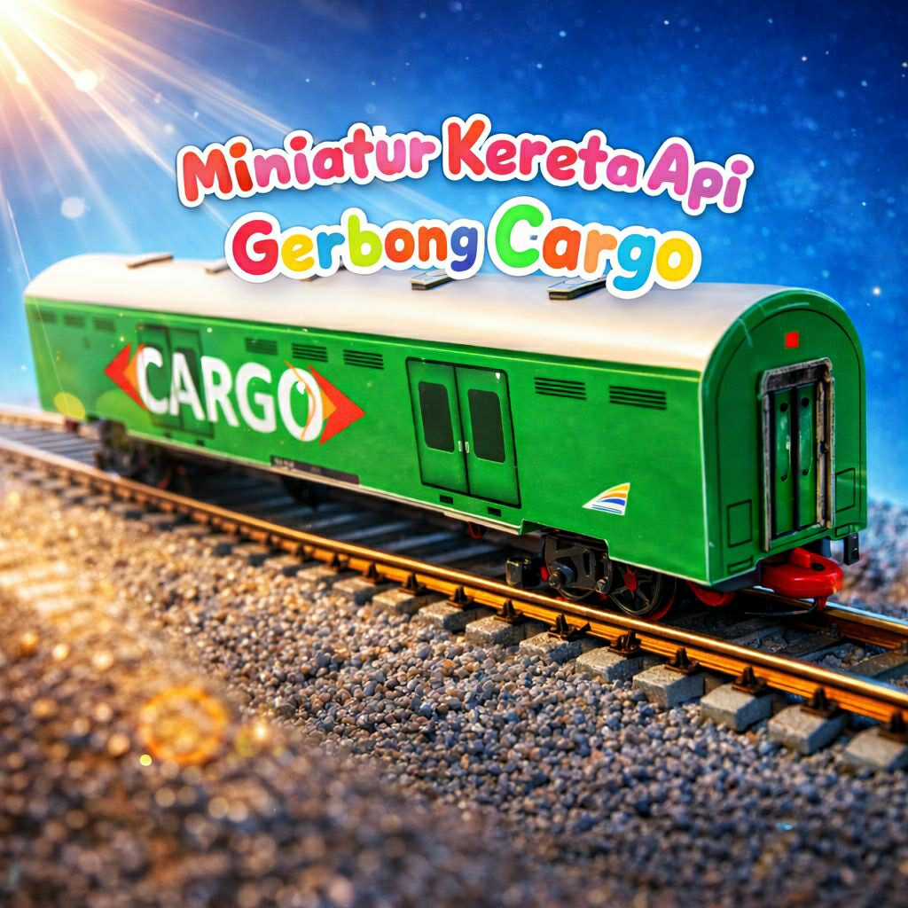 miniatur kereta api gerbong cargo