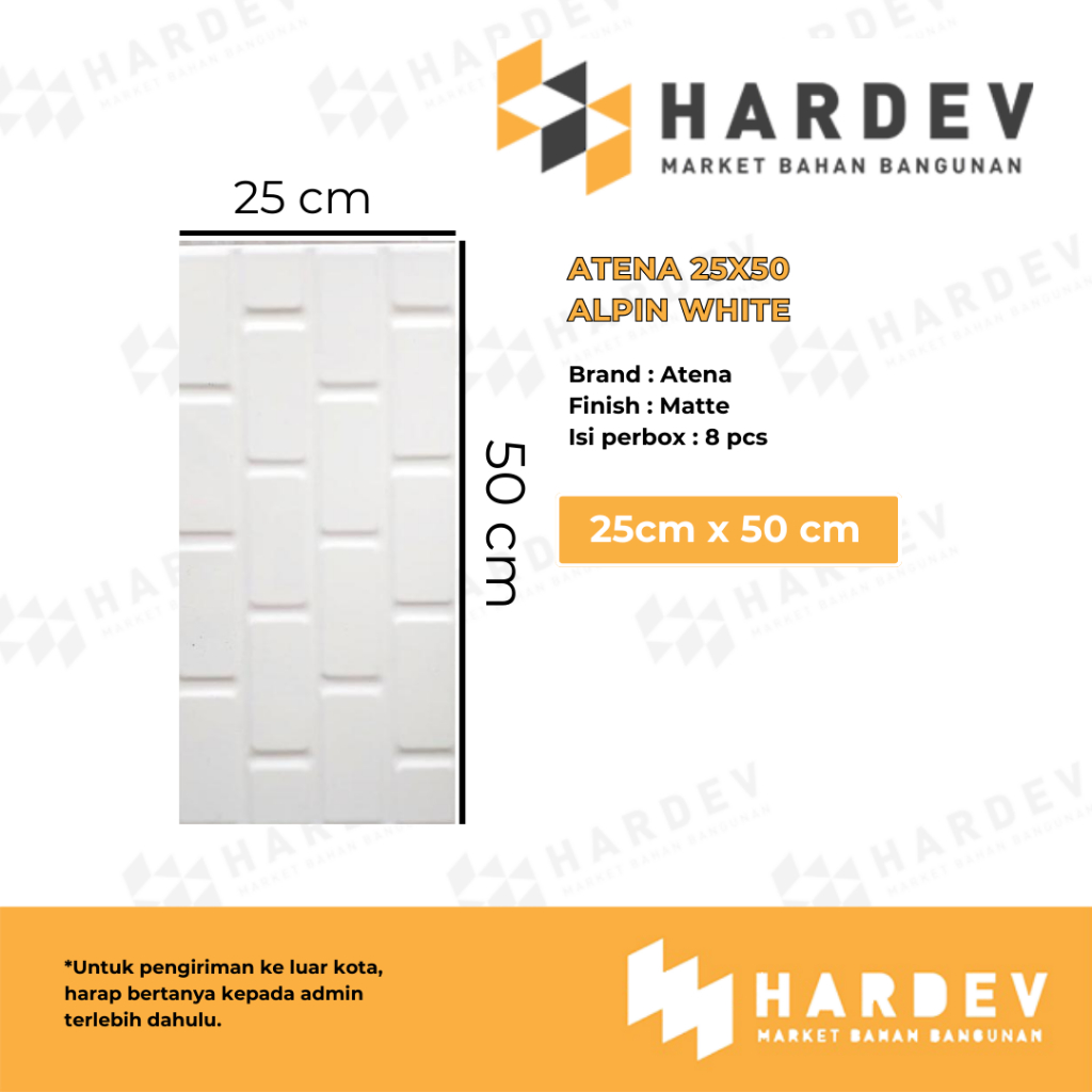 KERAMIK MUSTIKA 25X50 Alpin White