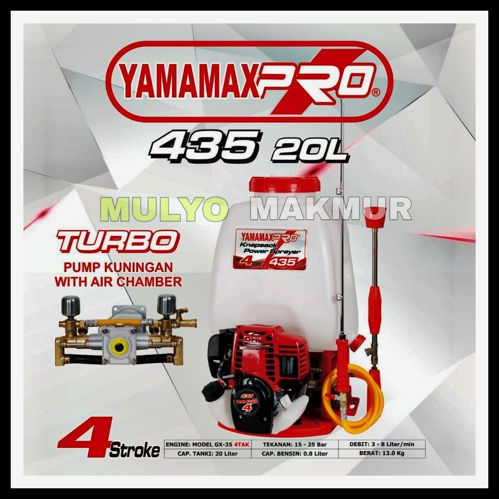 MESIN SPRAYER SEMPROT HAMA 4 TAK YAMAMAX PRO DOUBLE AIR CHAMBER