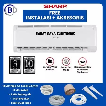 SHARP AC 1/2 PK - AH-A5BEY dan AC 1PK - AH-A9BEY R32 AC SHARP 0.5 PK LOW WATT